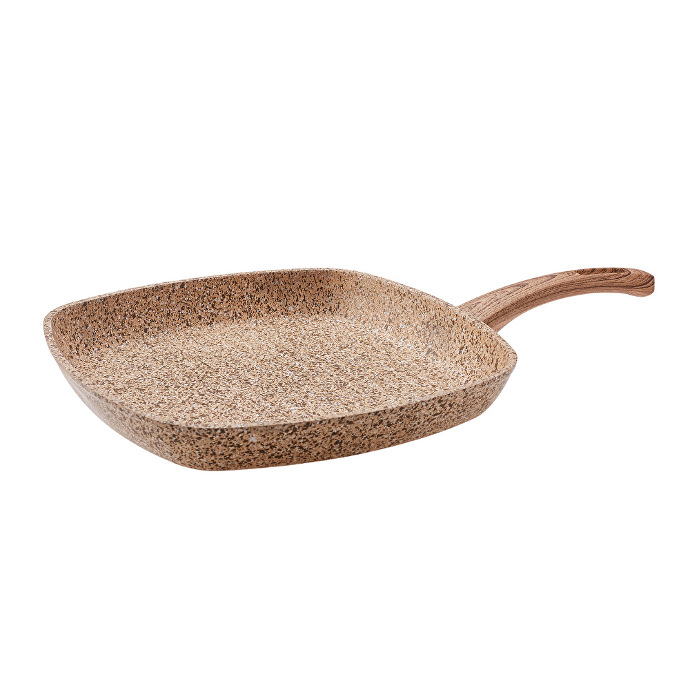Karaca Wood Silver Biogranit Grill 28 cm görseli 1