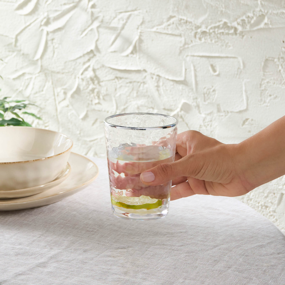 Karaca Akroma Transparent Su Bardağı 435 Ml Platin görseli 2