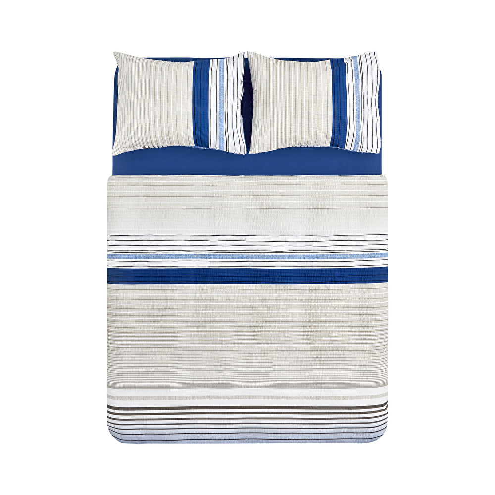 Nautica Home Olympus Stripe Çift Kişilik Nevresim Takımı Blue görseli 11