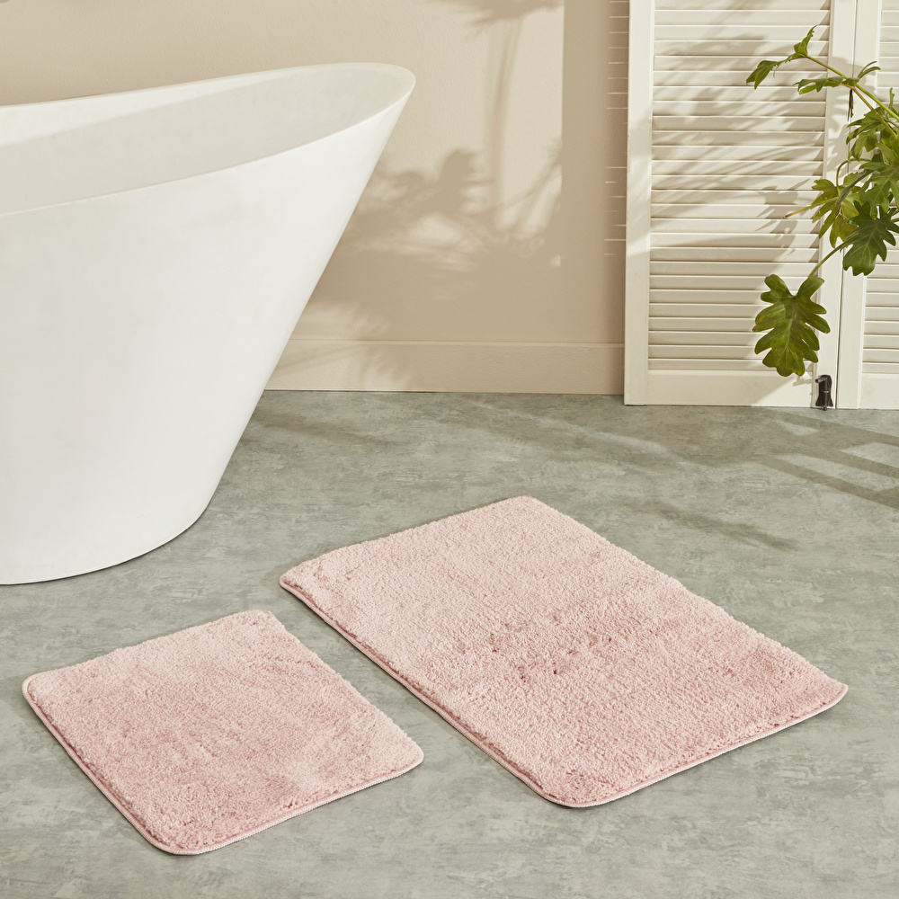 Karaca Home Connel Paspas Set 50x80 cm + 50x40 cm Pudra görseli 1