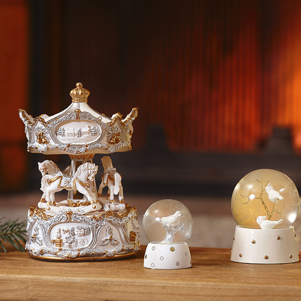 Karaca Home New Year Yılbaşı Carousel Müzikli Hareketli Obje görseli 2