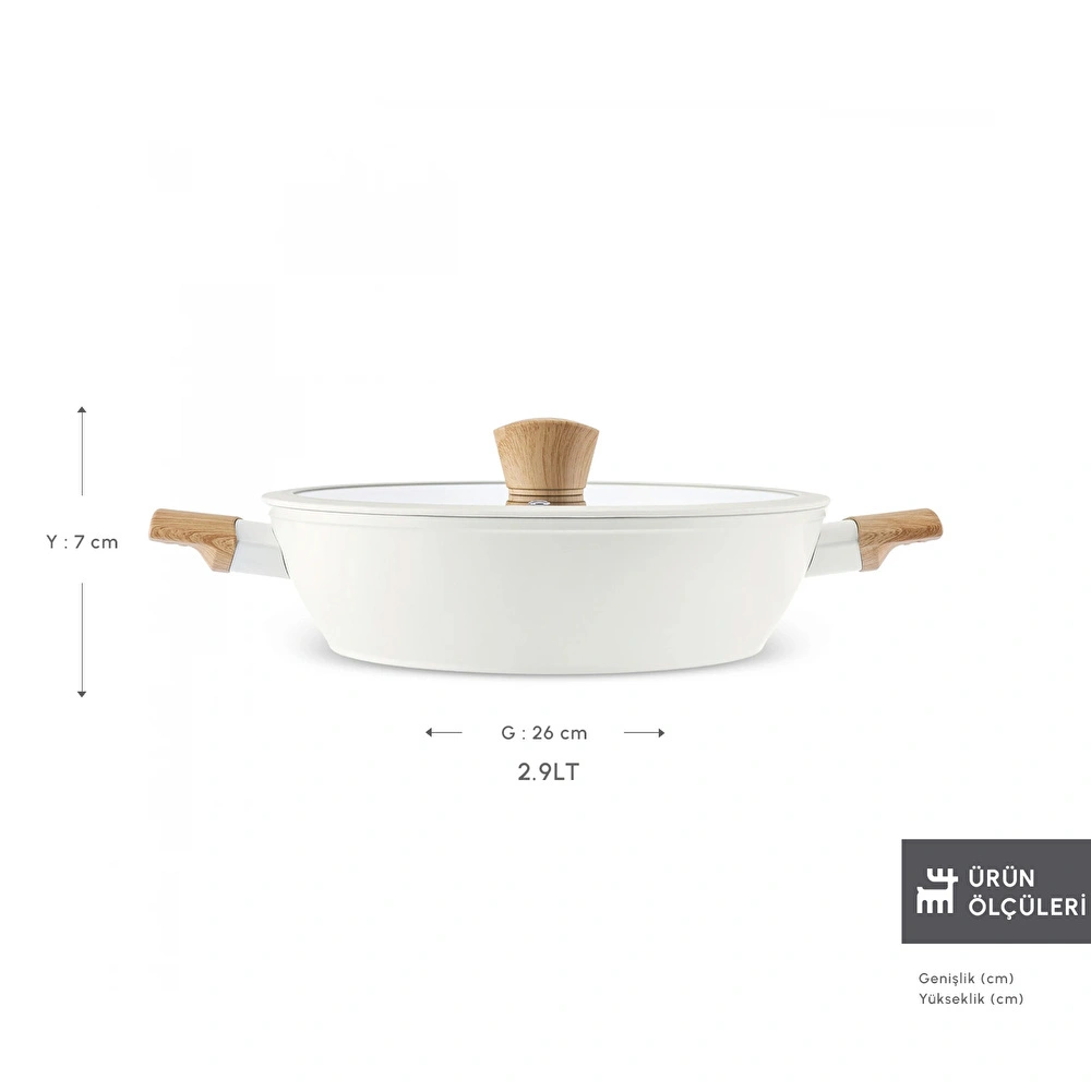 Karaca x Refika Swiss Crystal Almond Cream 26 cm Karnıyarık Tencere görseli 2