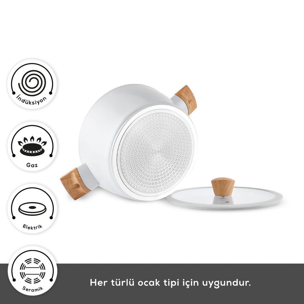 Karaca x Refika Swiss Crystal Almond Cream 26 cm Karnıyarık Tencere görseli 3