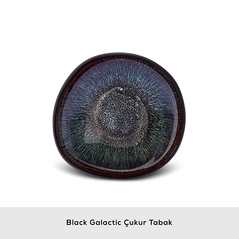 Karaca Galactic Siyah Çukur Tabak 21x20,5x5,5 cm görseli 1