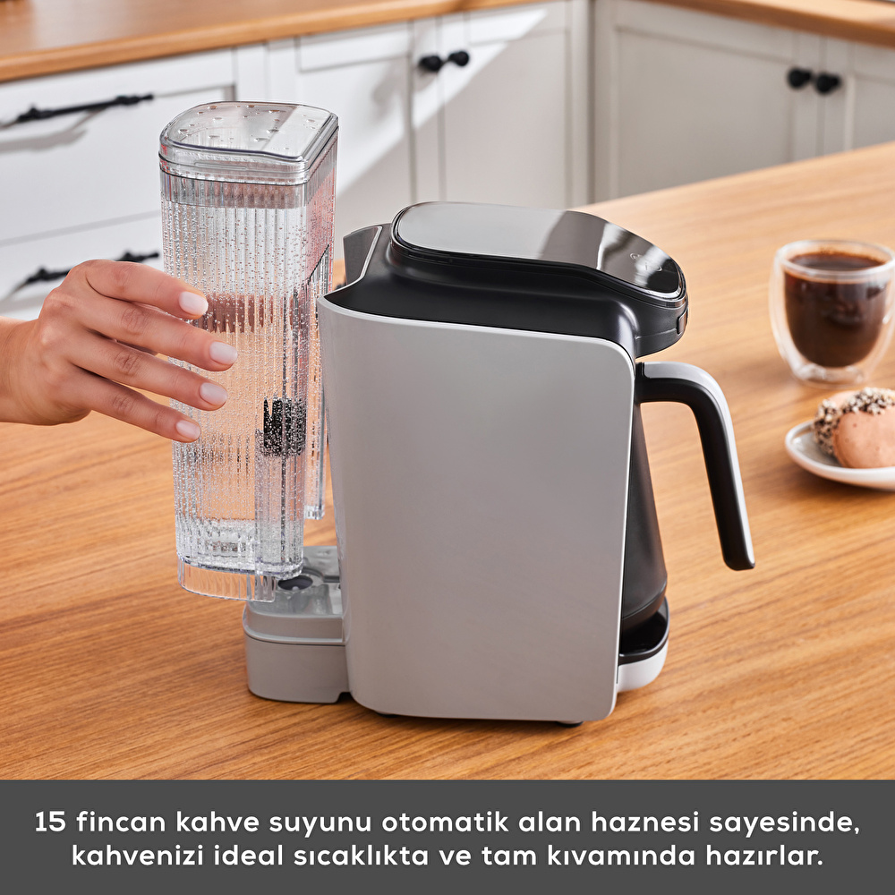 Karaca Hatır Su Hazneli Otomatik Türk Kahve Makinesi Cool Gray görseli 9