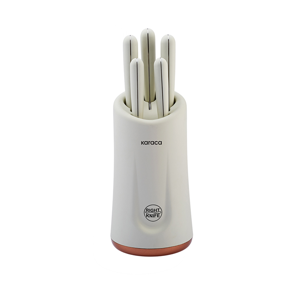Karaca Right Knife Soft Touch 6 Parça Bıçak Seti Cream görseli 7