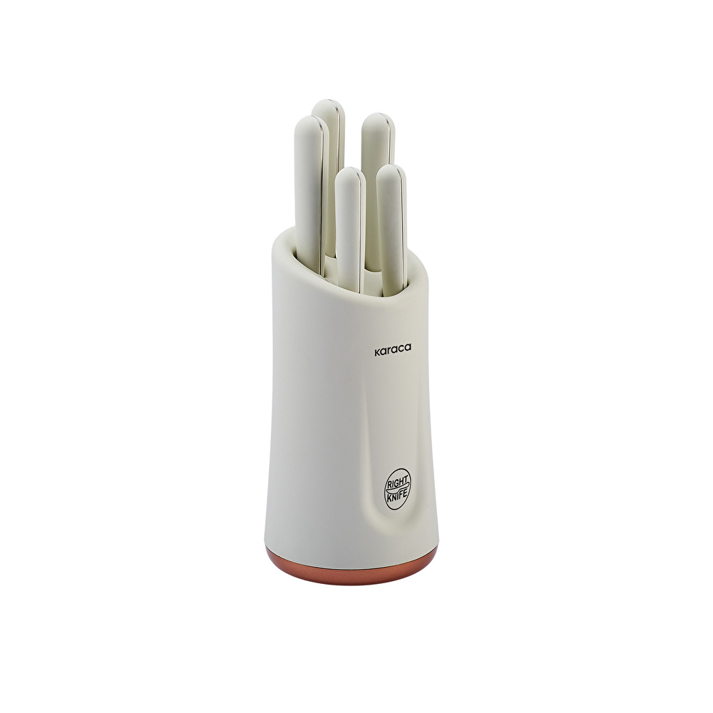 Karaca Right Knife Soft Touch 6 Parça Bıçak Seti Cream görseli 8