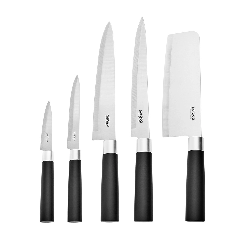 Karaca Skycut 6 Parça Standlı Satırlı Bıçak Seti Siyah görseli 9