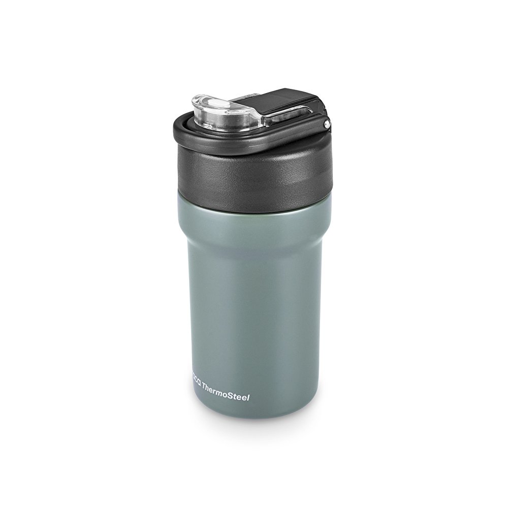 Karaca Thermosteel Camping 2 in 1 Çelik Termos Haki 450 ml görseli 9