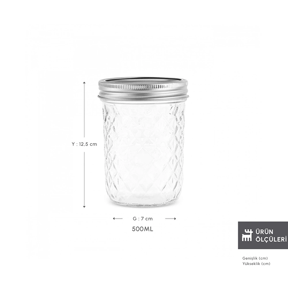 Karaca X Refika Boyunsuz Kavanoz Baklava Desen 500 Ml görseli 2