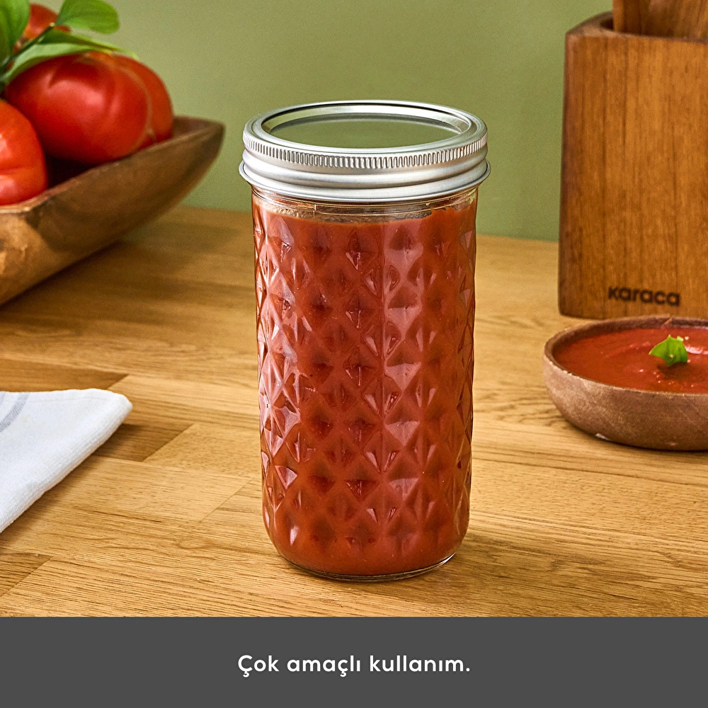 Karaca X Refika Boyunsuz Kavanoz Baklava Desen 500 Ml görseli 6