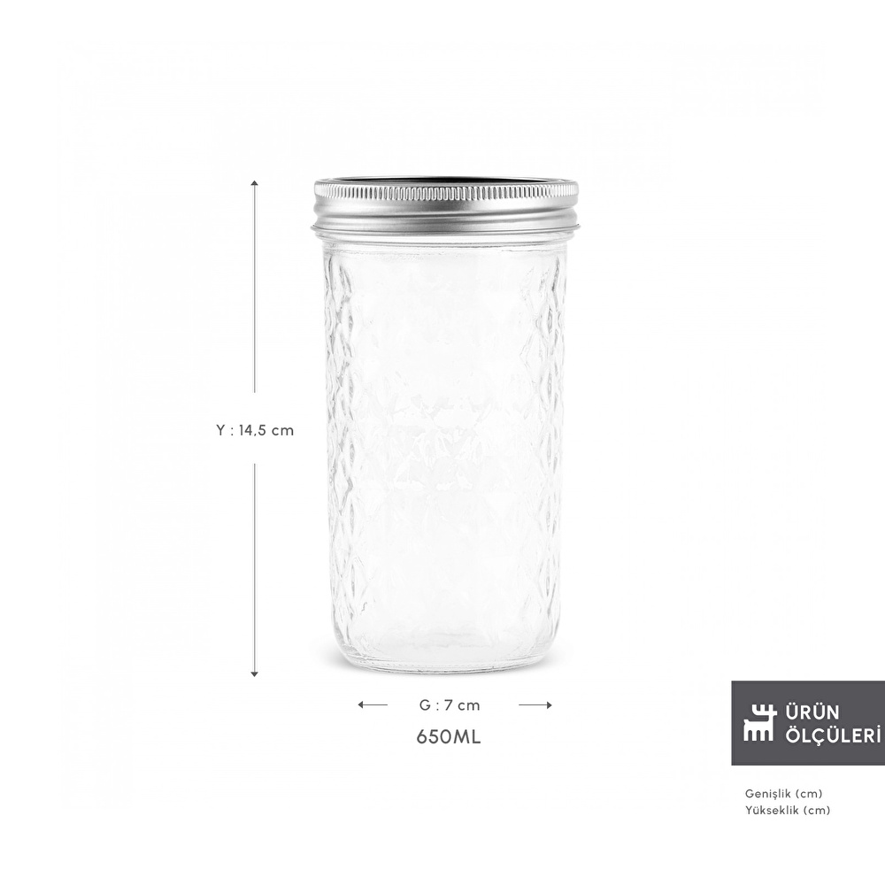 Karaca x Refika Boyunsuz Kavanoz Baklava Desen 650 ml görseli 2