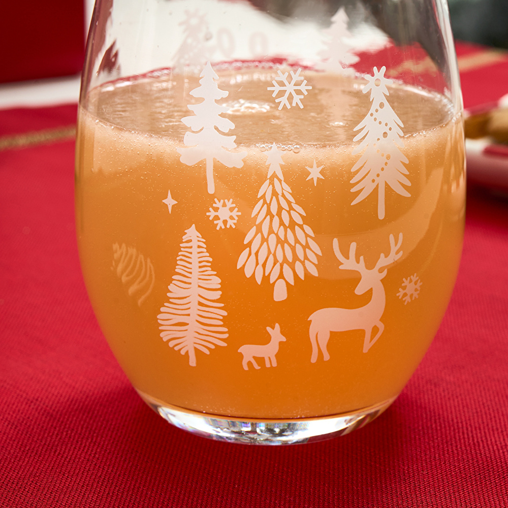 Karaca New Year Yılbaşı Noeltree Meşrubat Bardağı 590 Ml  görseli 3