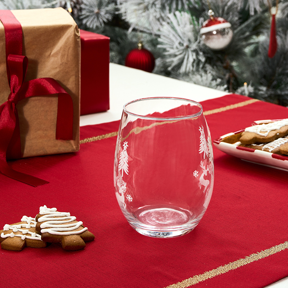 Karaca New Year Yılbaşı Noeltree Meşrubat Bardağı 590 Ml  görseli 5