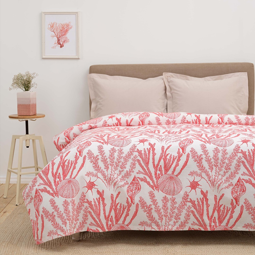 Karaca Home Coral Kiremit %100 Pamuk Tek Kişilik Pike  görseli 1