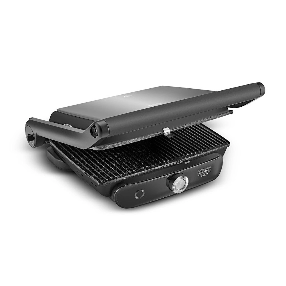 Karaca Gastro Grill Glass Premium 6 Dilim Kapasiteli Döküm Tost Makinesi Black Chrome 2400W  görseli 6