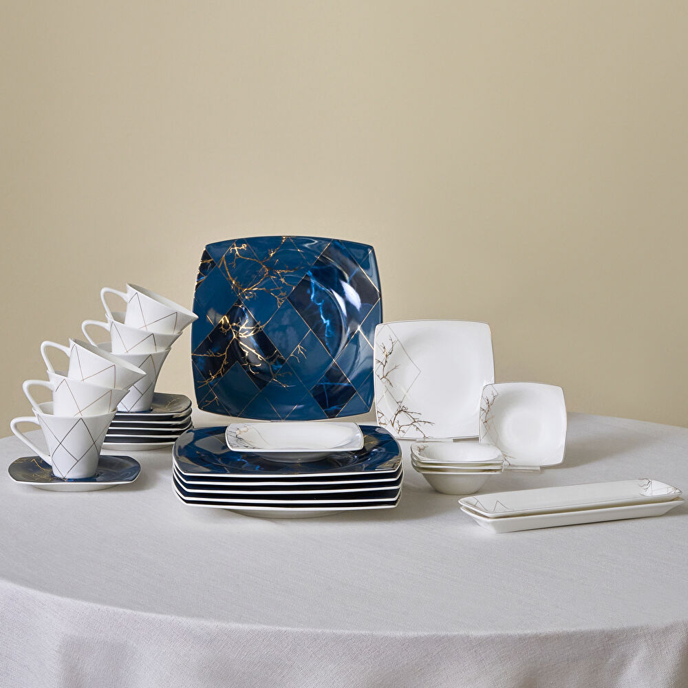 Karaca Fine Pearl Midnight 26 Parça 6 Kişilik Kahvaltı Takımı