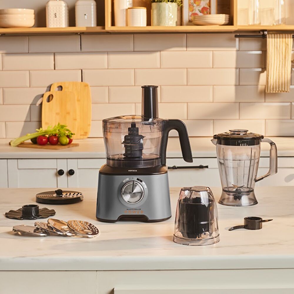 Karaca Mastermaid Power Multifunctional 10 in 1 Mutfak Robotu 2000W Galaxy Grey