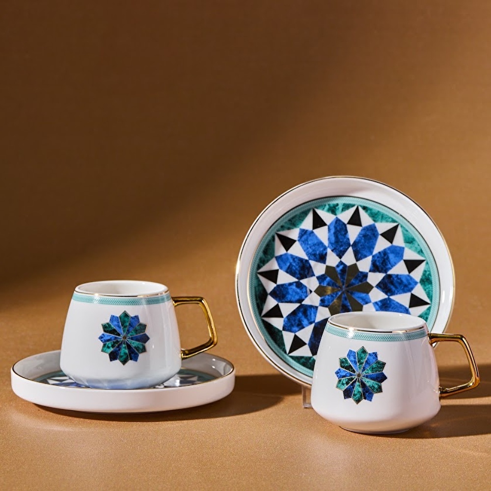 Karaca Roman 2 Kişilik Kahve Fincan Takımı 90 ml görseli 1