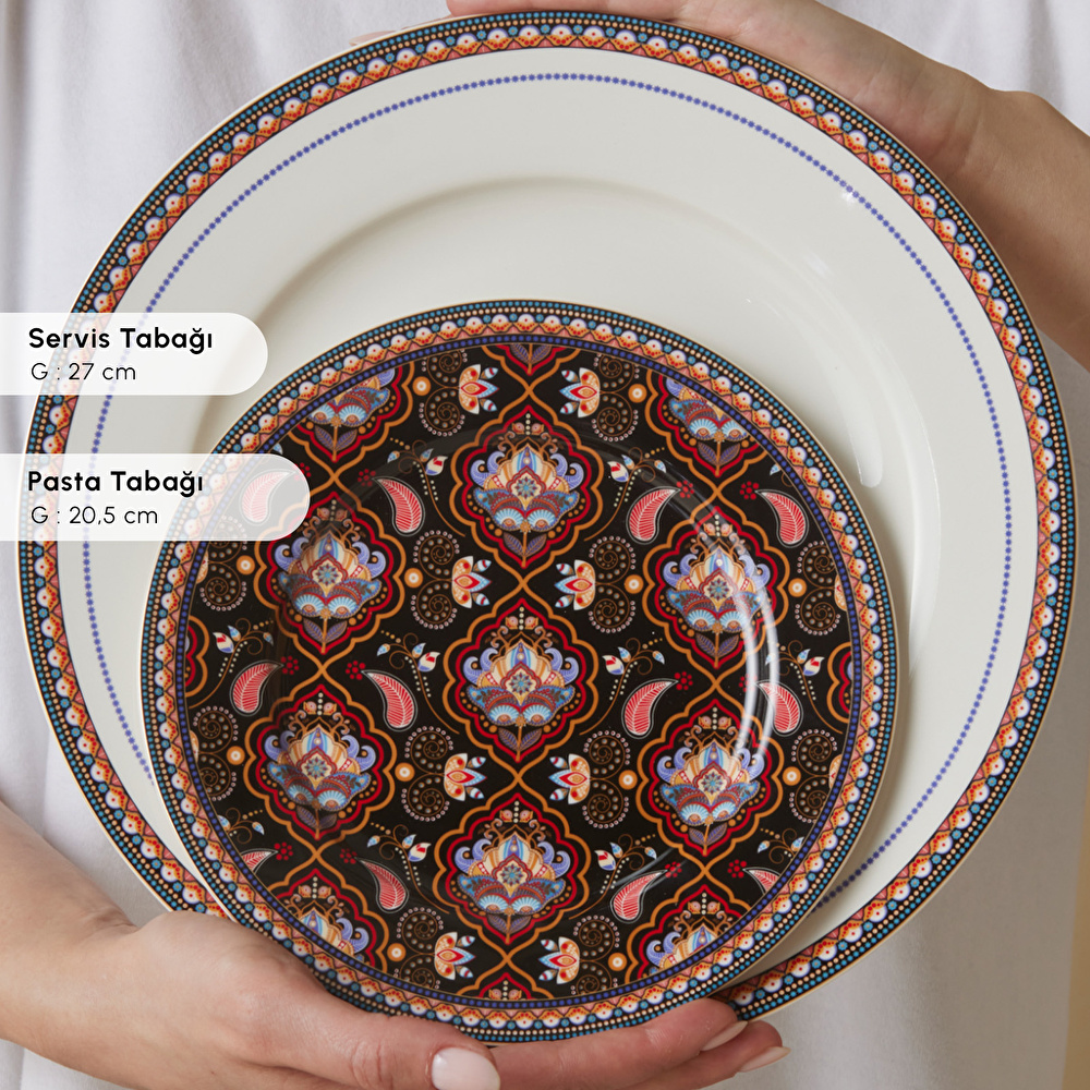 Karaca Forever Bone Agra 24 Parça 6 Kişilik Yemek Takımı görseli 8