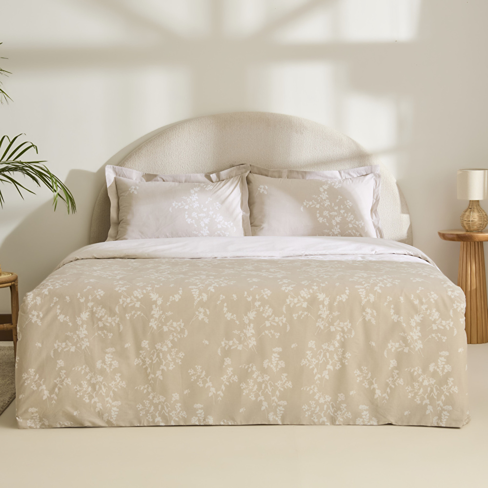 Kaşmir Home Fancy %100 Pamuk Çift Kişilik Nevresim Takımı Bej  görseli 1