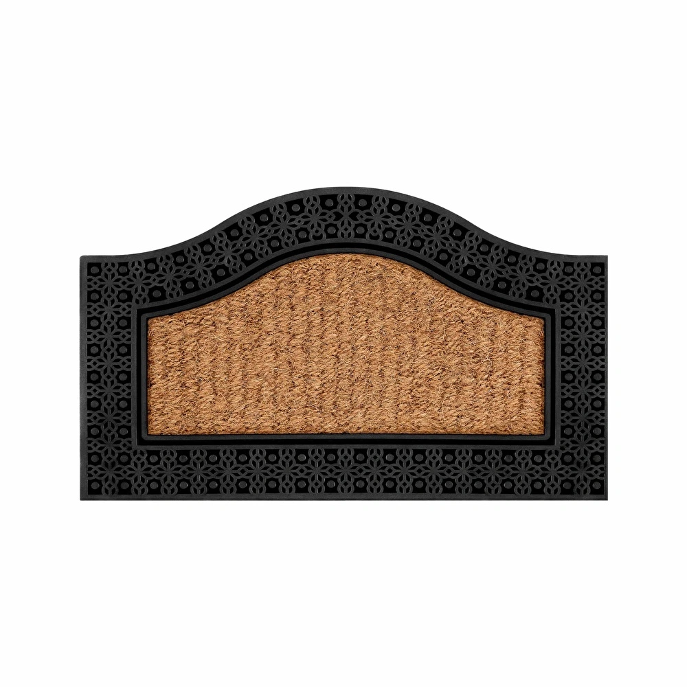 Kaşmir Halı Kauçuk Yuvarlak Çerçeveli Coco Paspas 45x75 cm görseli 1