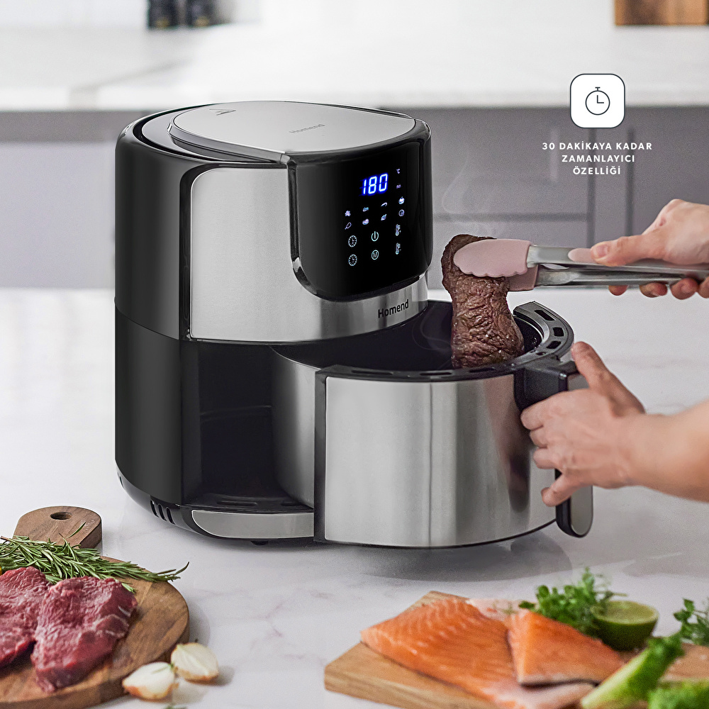 Homend Airfryday 2502h 8 Farklı Program, Dokunmatik Ekran Airfryer 5L görseli 6