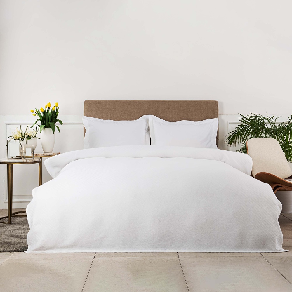 Karaca Home Freya White Collection Pamuk Çift Kişilik Pike Beyaz görseli 1