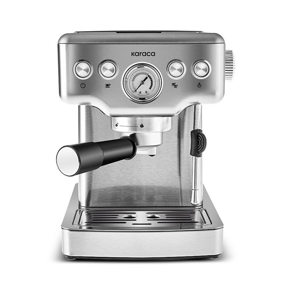 Karaca Coffee Art 1353 Süt Köpürtücülü, 20 Bar Basınçlı, Espresso, Latte, Cappuccino, Americano Makinesi Inox 1,8L 1350W videosu