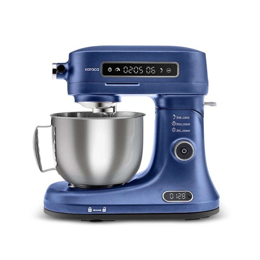 Karaca Pro Artisan Tartılı Dijital Ekran Zaman Ayarlı Döküm Hamur Yoğurma Makinesi Midnight Sapphire 5L görseli 1
