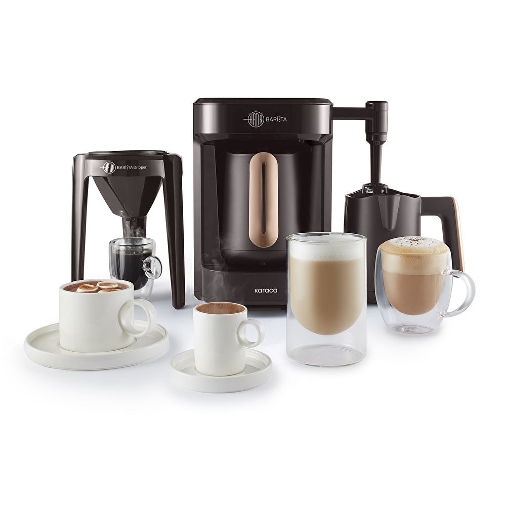 Karaca Hatır Barista Latte ve Türk Kahve Makinesi Walnut Brown görseli 2