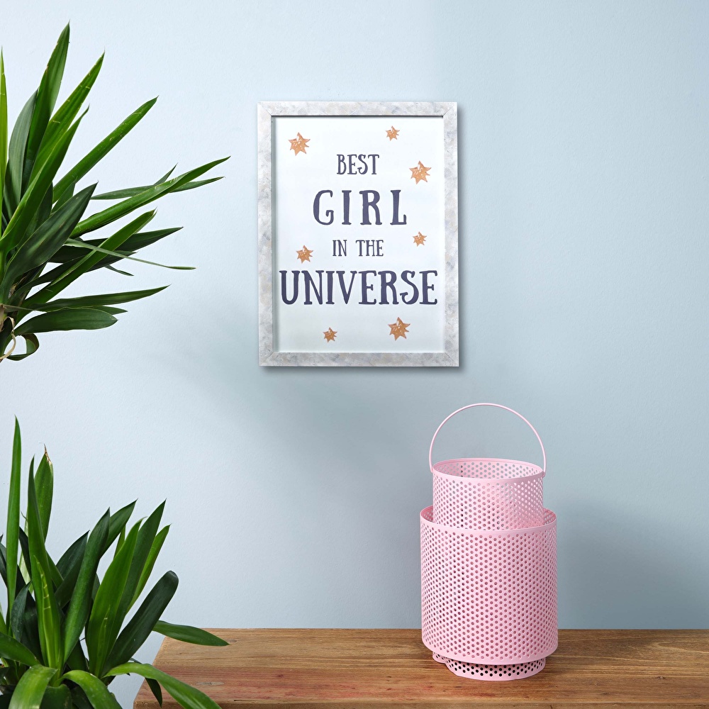 Karaca Home Best Girl in the Universe Çerçeveli Poster Tablo görseli 1