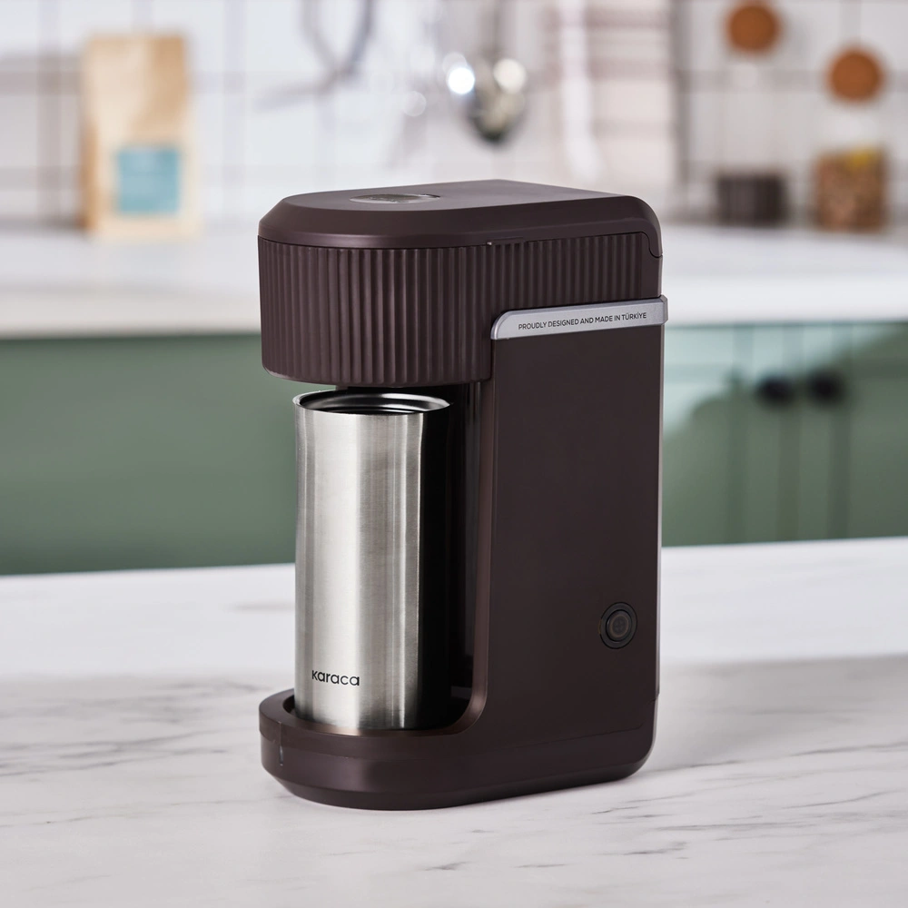 Karaca Mono Personal Termos Hediyeli Filtre Kahve Makinesi Walnut Brown görseli 1