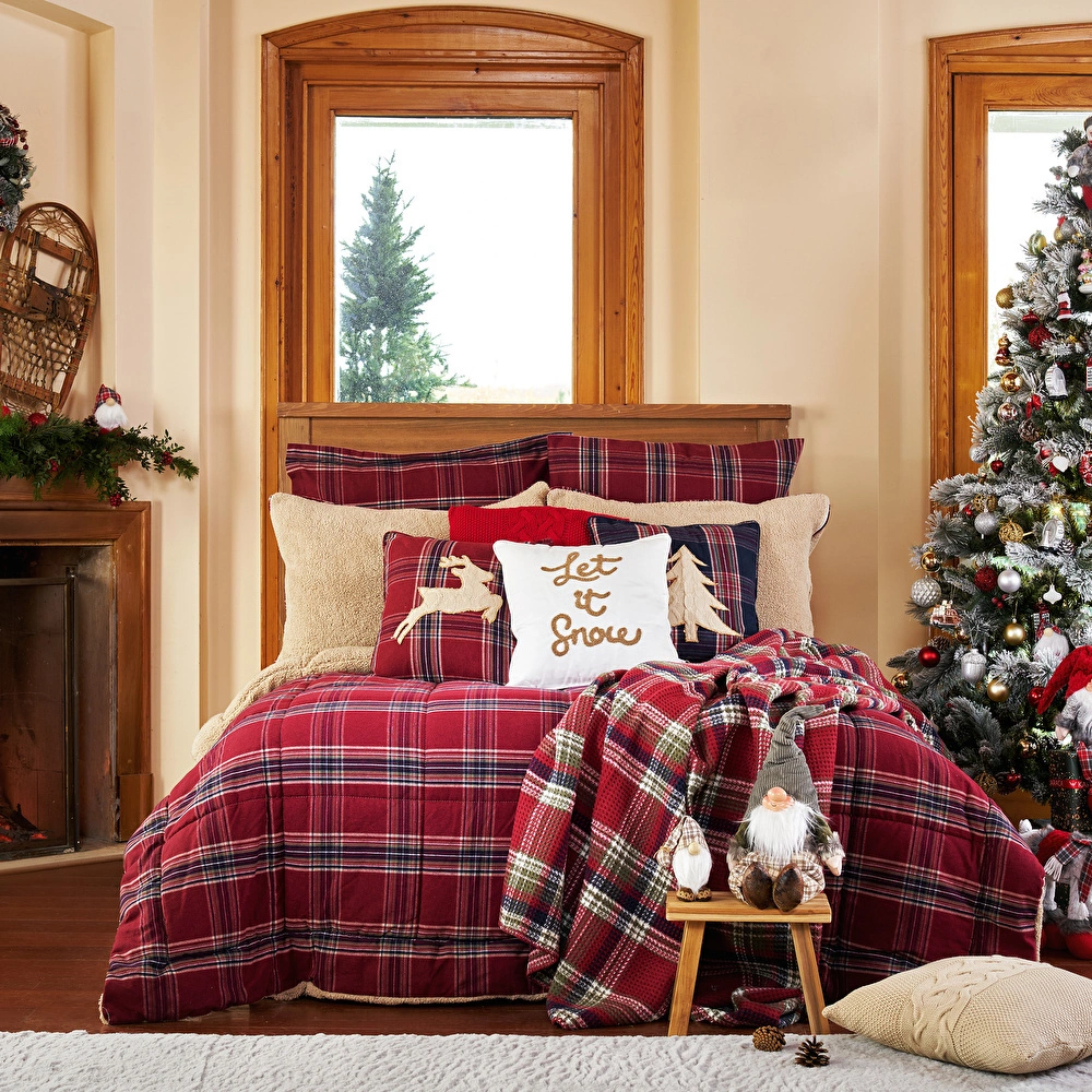 Karaca Home Woodland  Kırmızı Çift Kişilik Cozy Comfort Set görseli 1