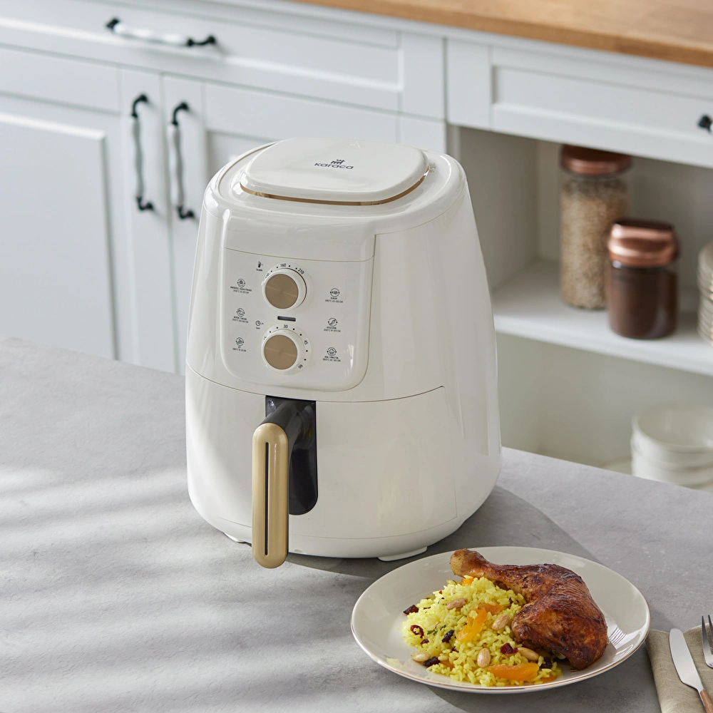 Karaca Air Pro Cook Manuel XL Airfryer Krem Gold 4 Kişilik görseli 8