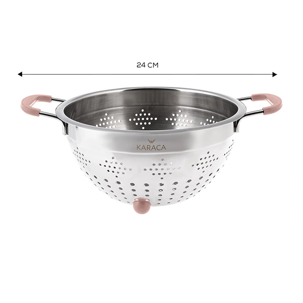Karaca Liva Paslanmaz Çelik Rose Gold Süzgeç 24 cm  görseli 2