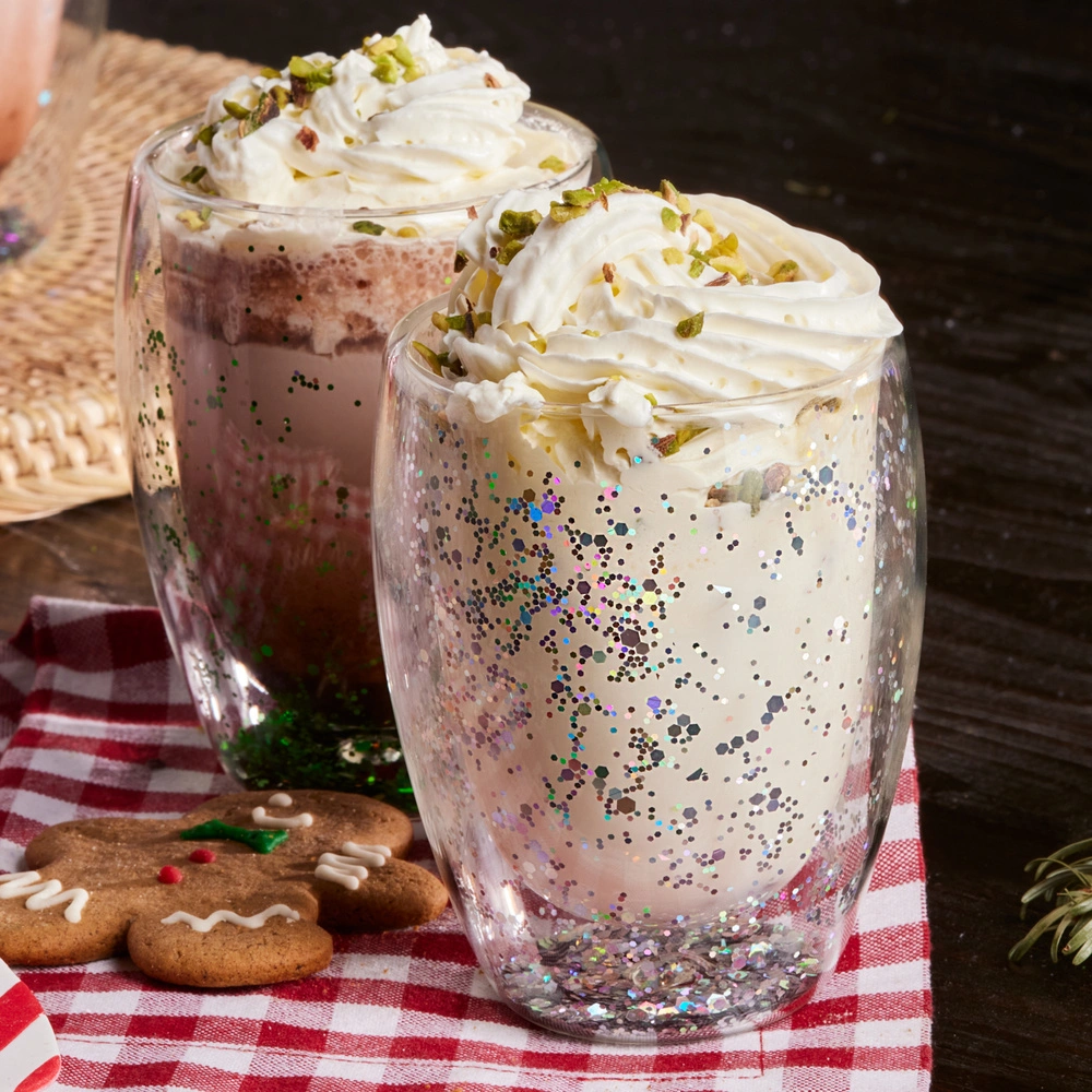 Karaca Pia Silver Glitter Su Bardağı 350 ml görseli 5