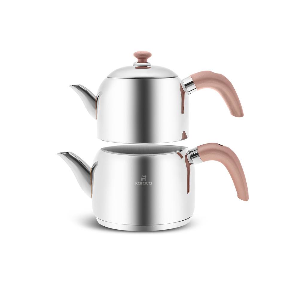 Karaca Edge Mini İndüksiyon Tabanlı Çaydanlık Takımı Rose görseli 5