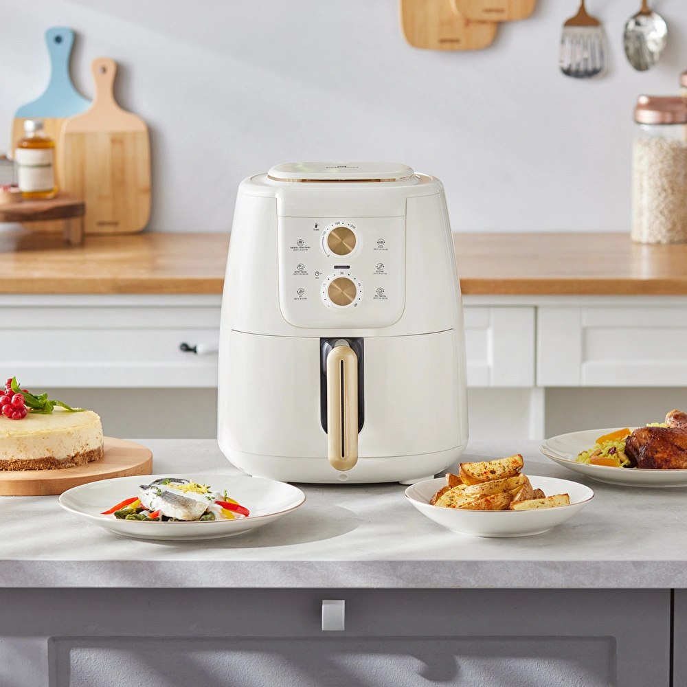 Karaca Air Pro Cook Manuel XL Airfryer Krem Gold 4 Kişilik görseli 7