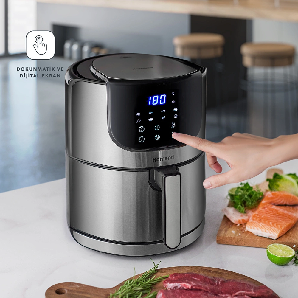 Homend Airfryday 2502h 8 Farklı Program, Dokunmatik Ekran Airfryer 5L görseli 3