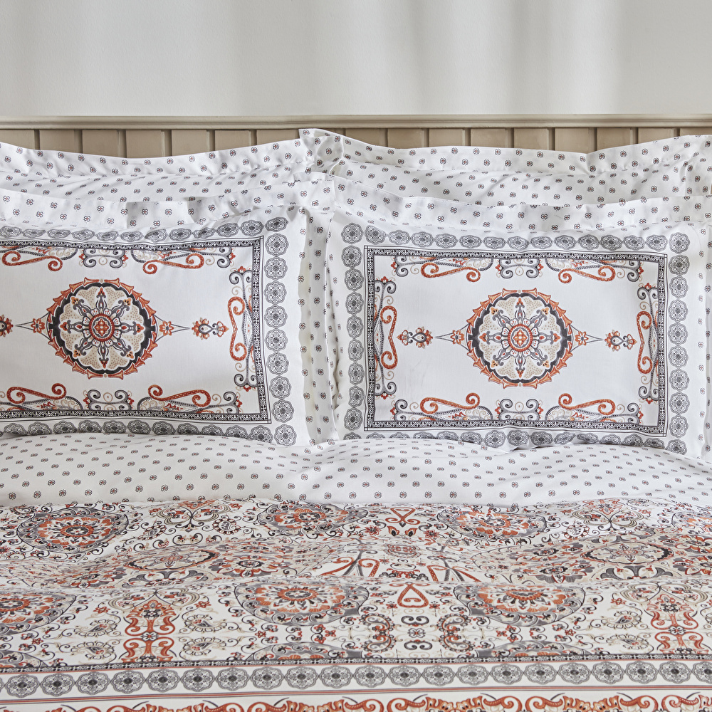 Karaca Home Aprika %100 Pamuk Tek Kişilik Nevresim Takımı Antrasit görseli 2
