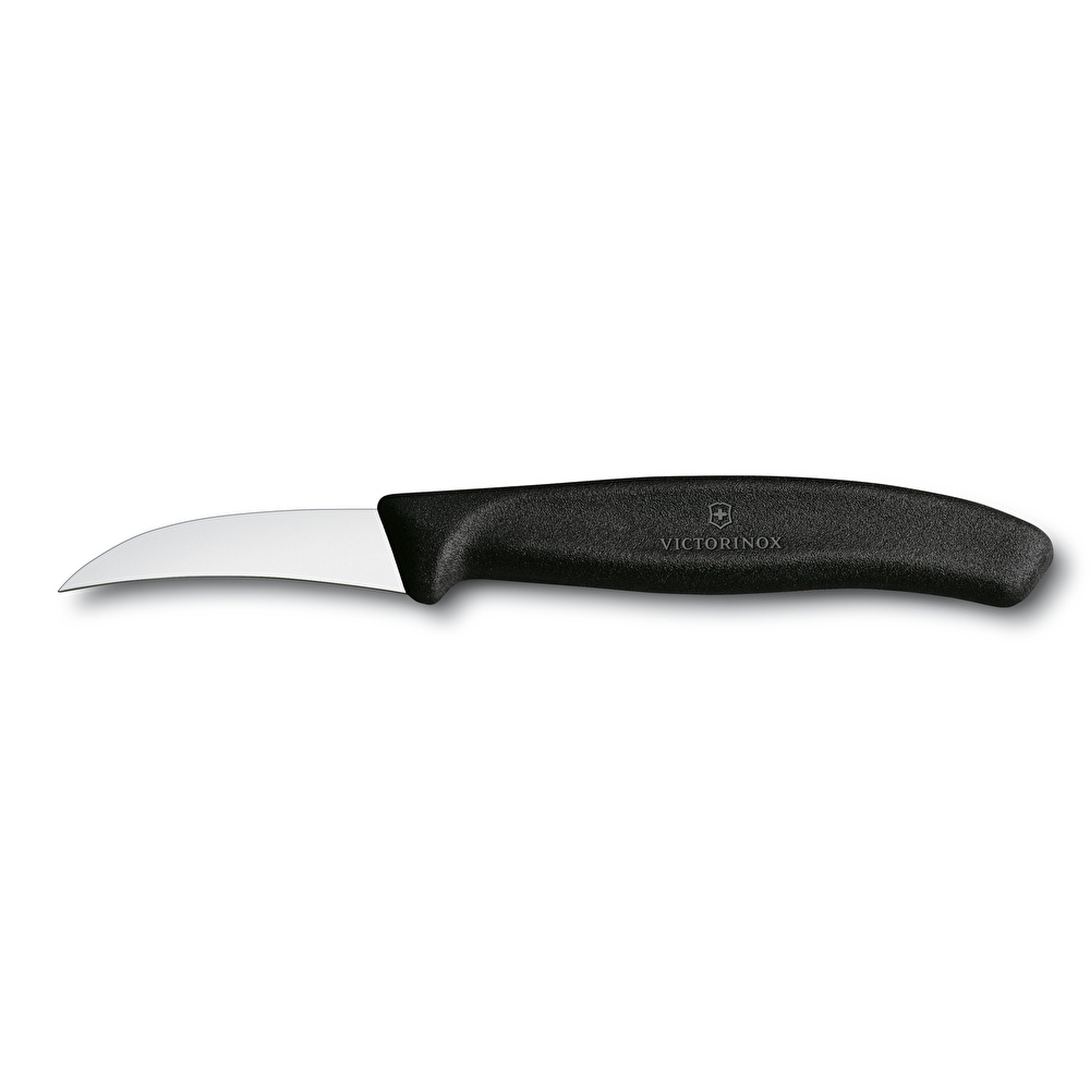 Victorinox Soyma Bıçağı Sivri Uçlu Siyah 6 cm görseli 1