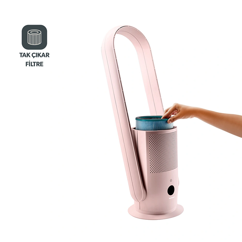 Homend O-zone Duo Pro 9006H 2 in 1 Hava Temizleyicisi ve Nemlendiricisi (Anlık Hava Kalite Göstergeli Bladeless Fan) görseli 9
