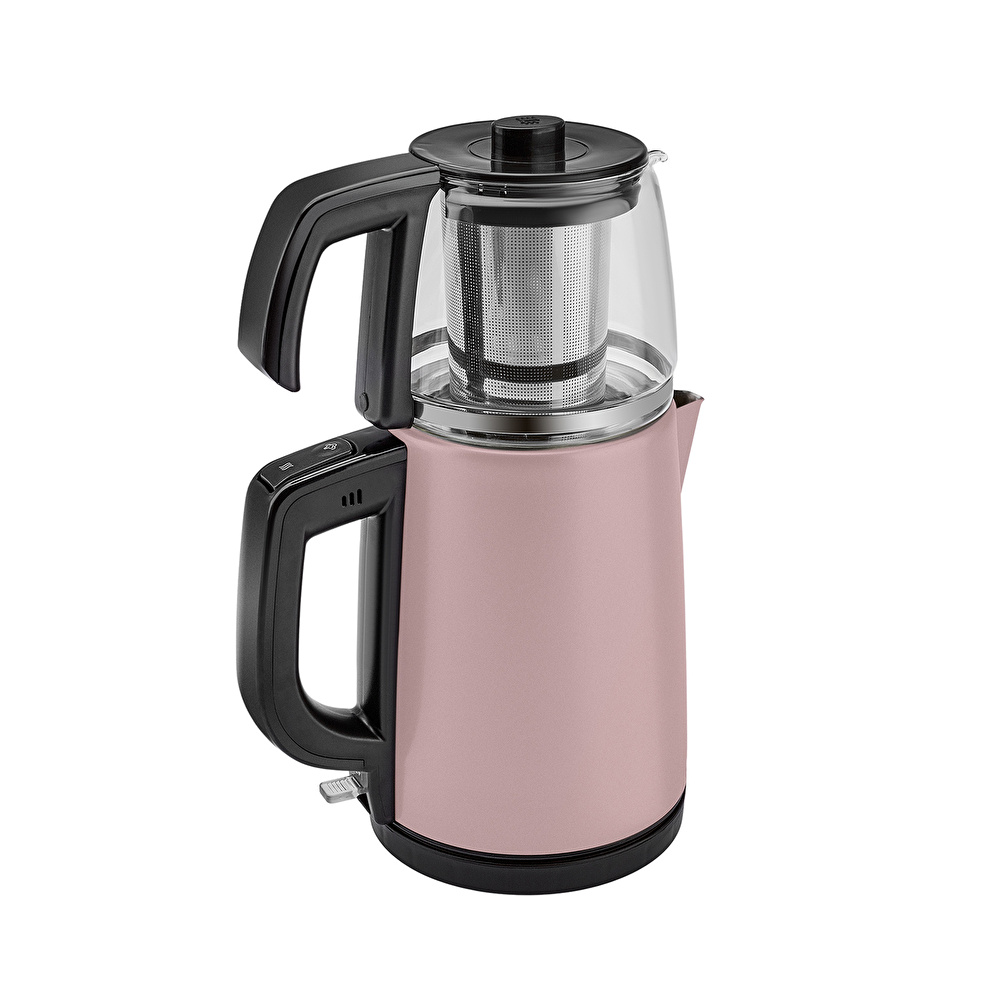 Karaca Tea Glass 2 in 1 Çelik Çay Makinesi ve Kettle Cosmic Lilac görseli 3