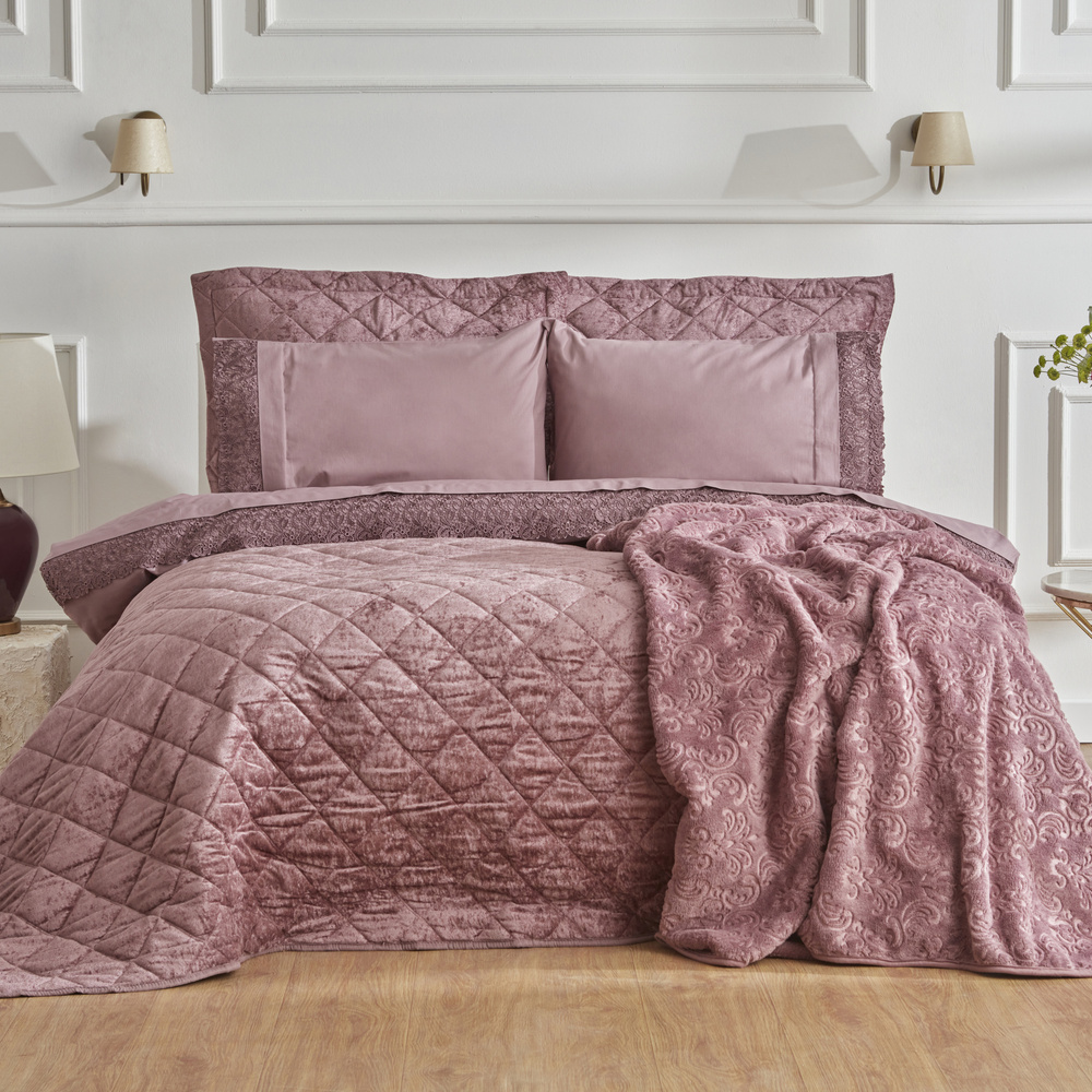 Karaca Home Scarlett 8 Parça Ceyiz Seti Gül Kurusu görseli 1