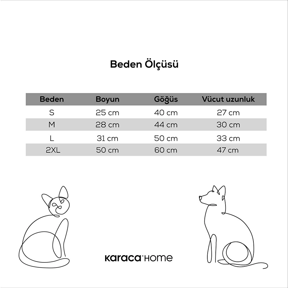 Karaca Home X Pati Buffy Köpek Mont Bej 2XL Beden görseli 8