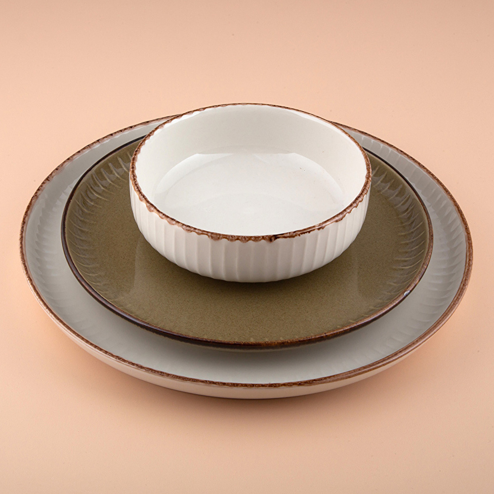 Jumbo Terracota Opak 6 Kişilik 18 Parça Yemek Takımı görseli 1