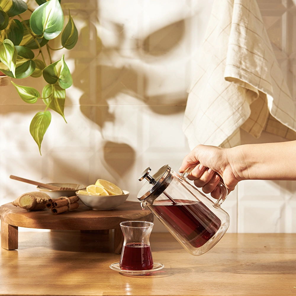 Emsan Double Glass French Press 350 ml görseli 2