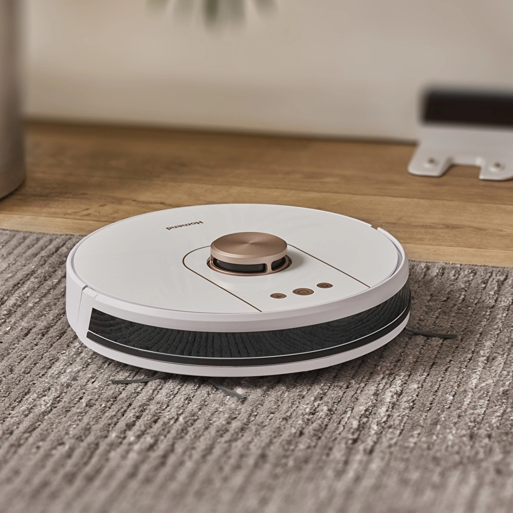Homend Alex Laser Pro 1286H Moplu ve Haritalamalı Akıllı Robot Süpürge Beyaz Gold görseli 2