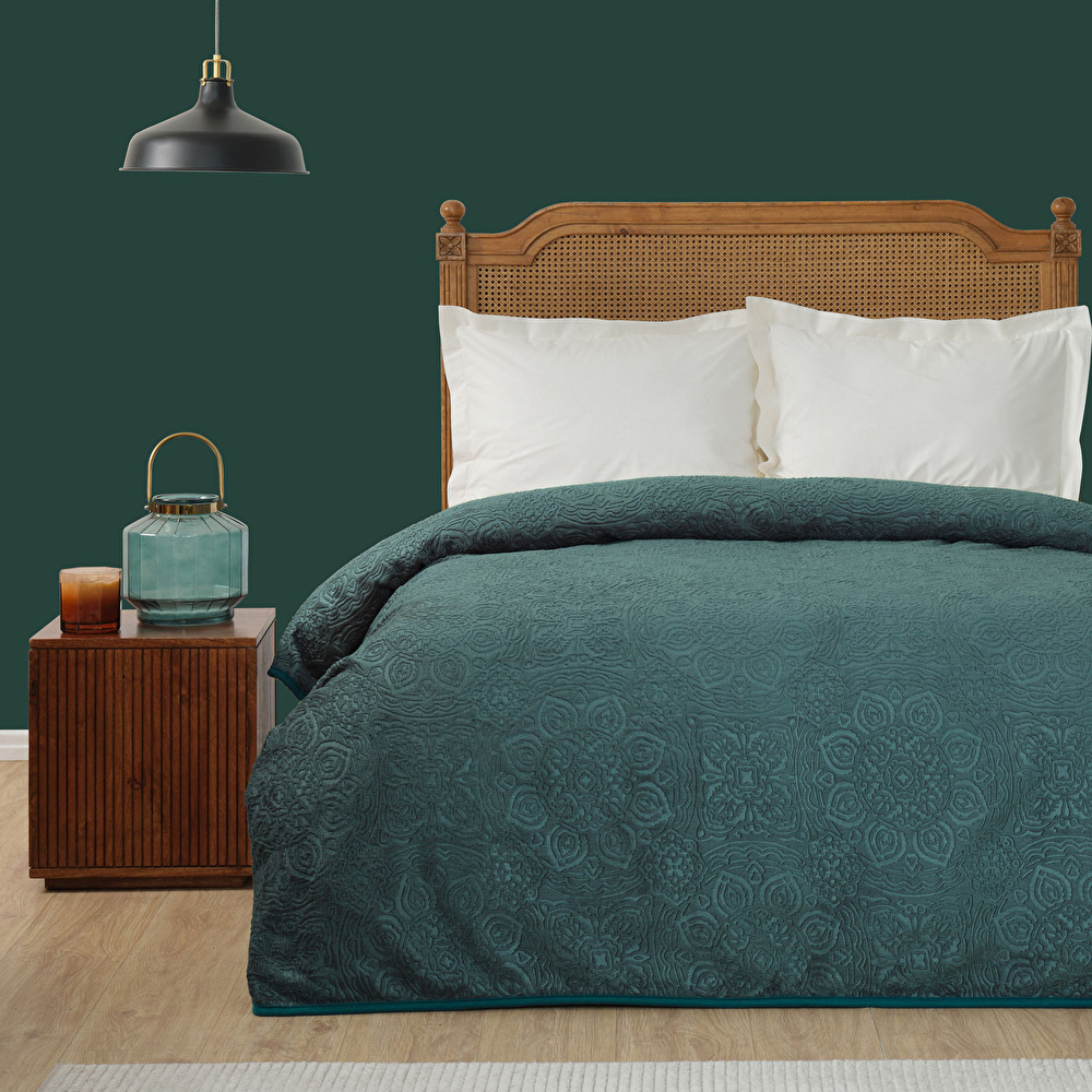 Karaca Home Scala Haki Tek Kişilik Embosy Battaniye görseli 3